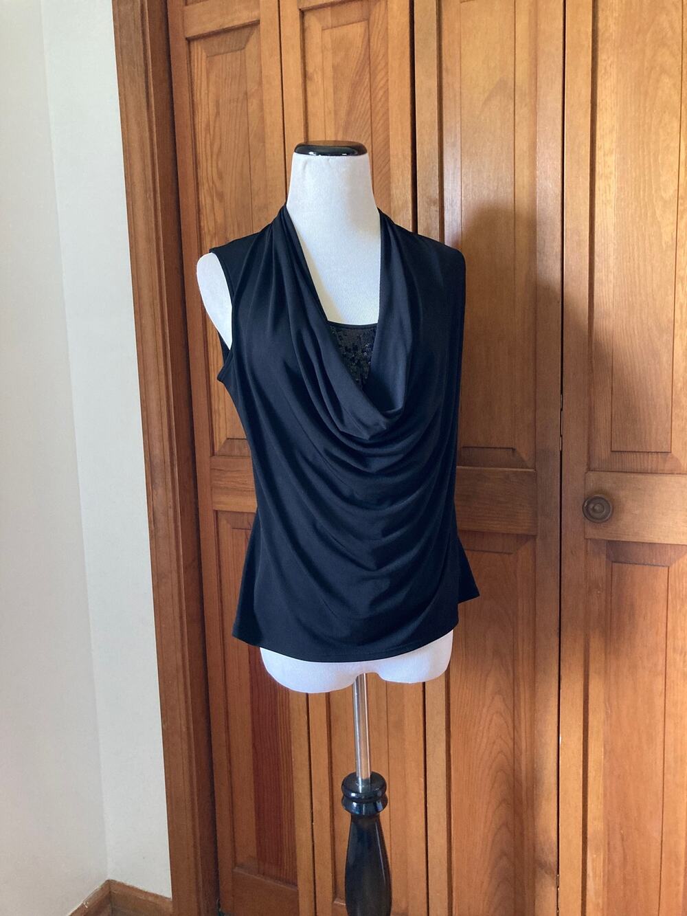 Calvin Klein Black Sequined Pullover Top, Size M?